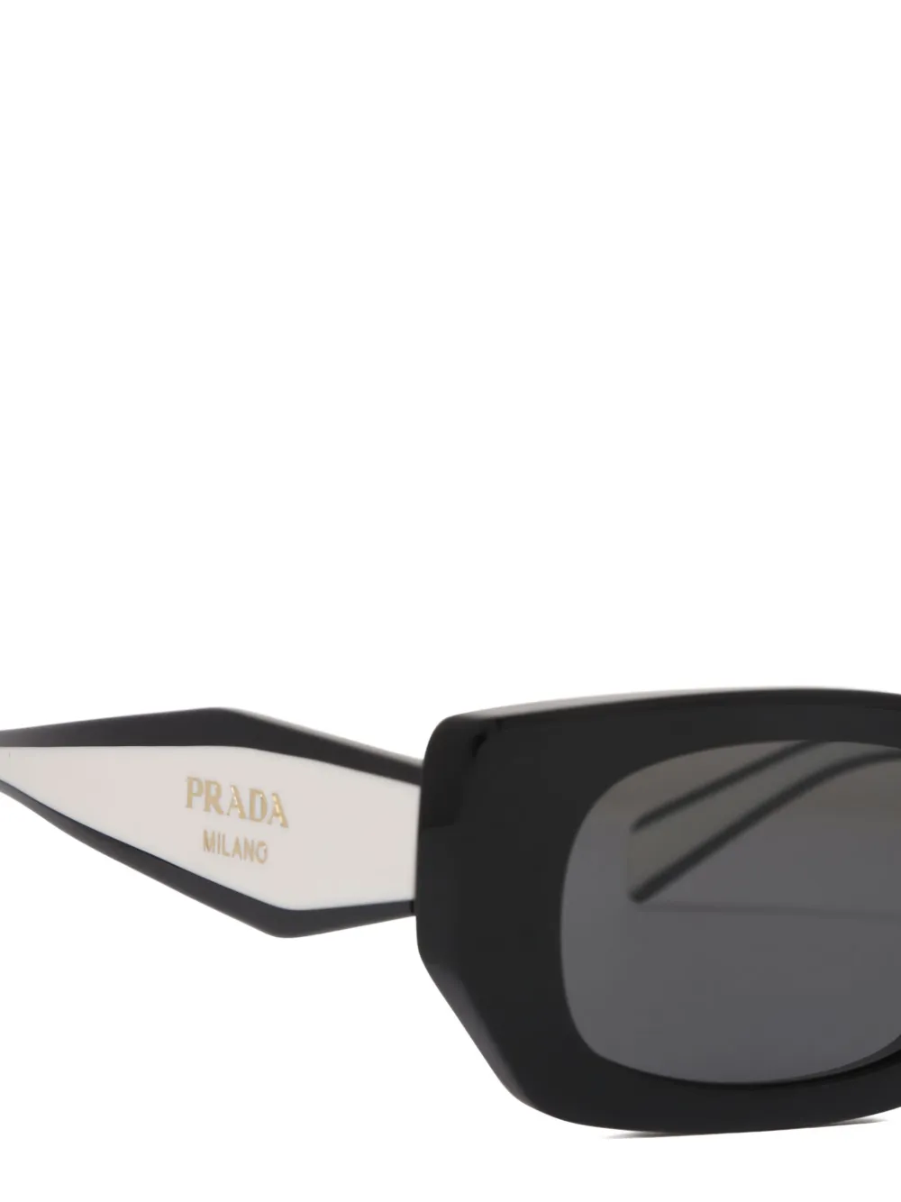 Prada Eyewear Zonnebril met rechthoekig montuur Zwart