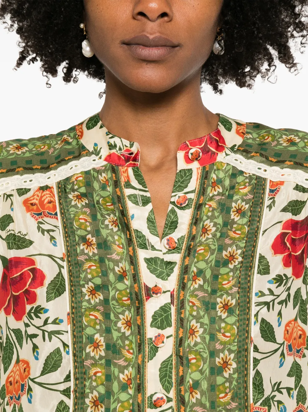 Shop Farm Rio Garden Tapestry Blouse In Grün