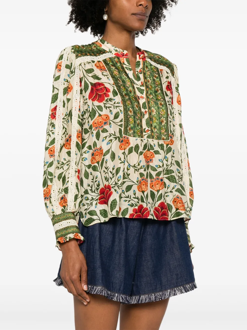 Shop Farm Rio Garden Tapestry Blouse In Grün