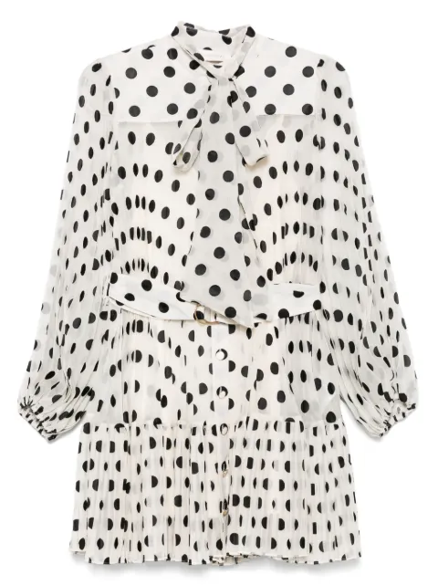 ZIMMERMANN pussy bow mini dress