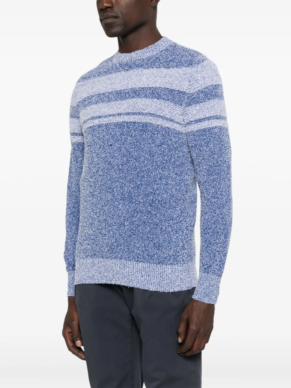 Malo Trui met streepdetail Blauw