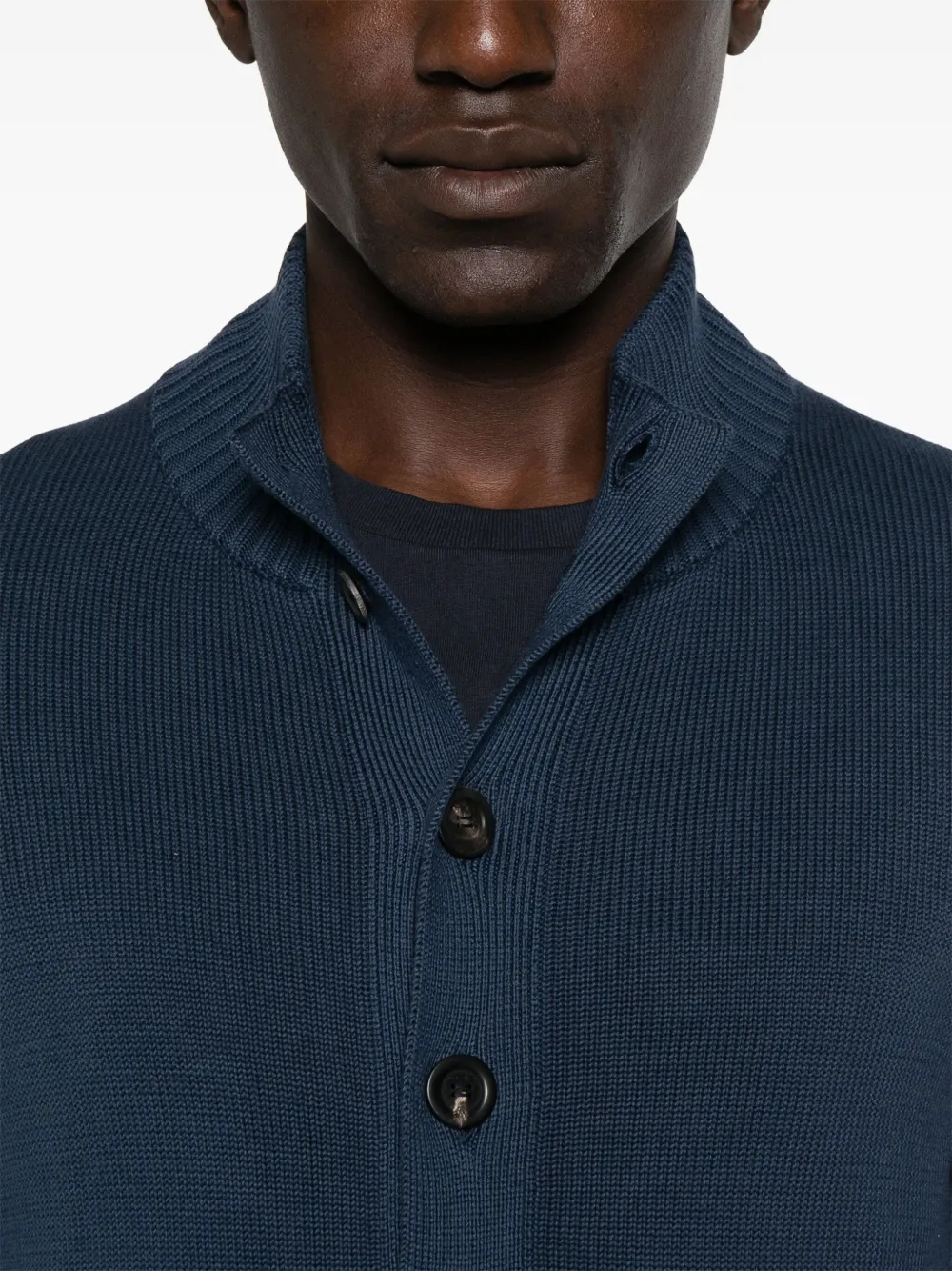 Malo Katoenen vest Blauw