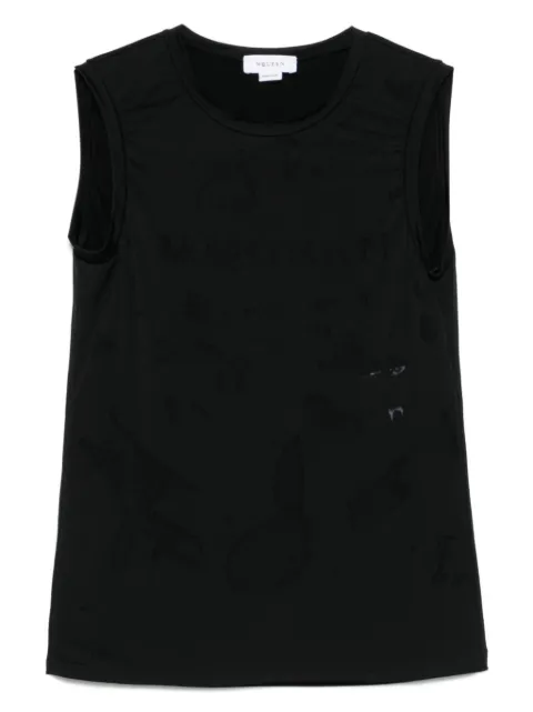 Alexander McQueen top con logo en jacquard