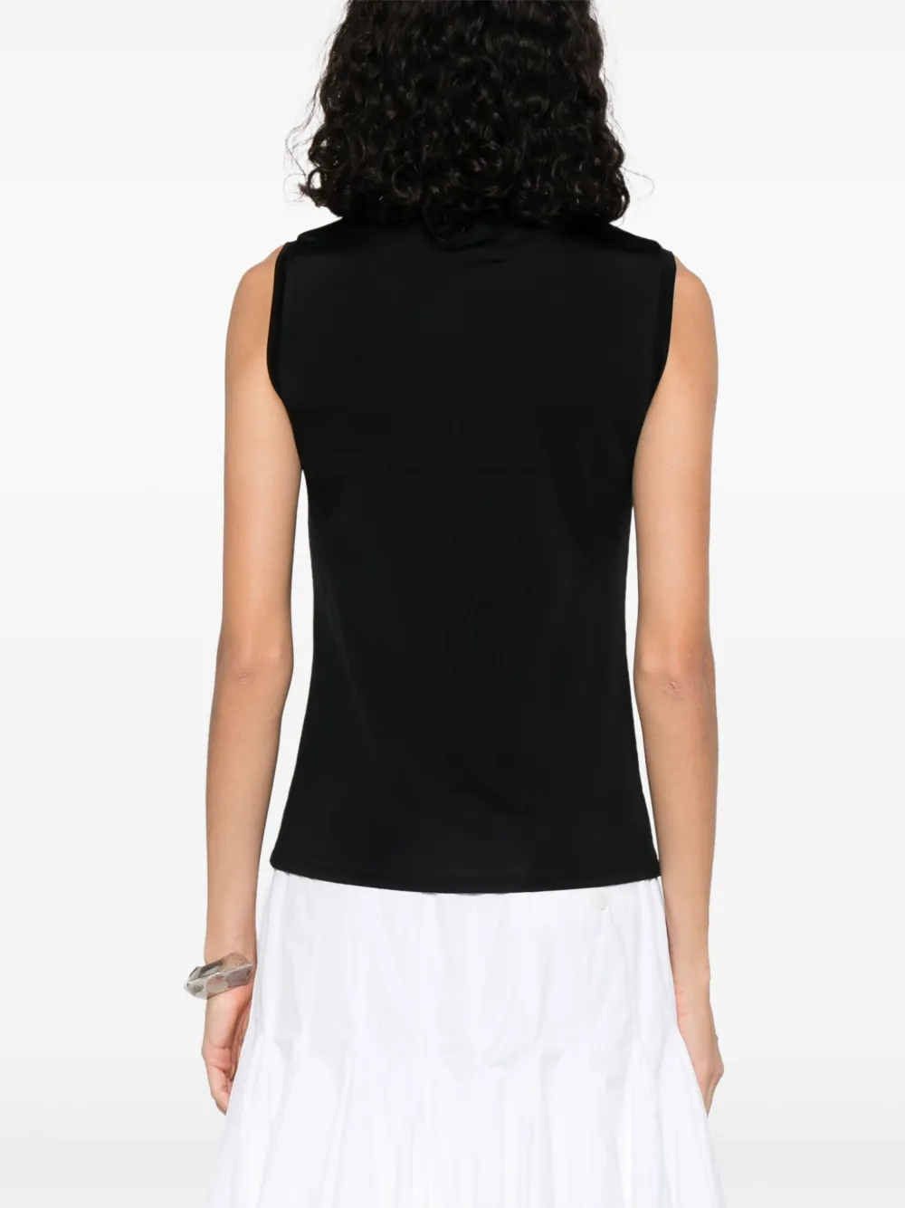 Alexander McQueen Top met logo-jacquard Zwart