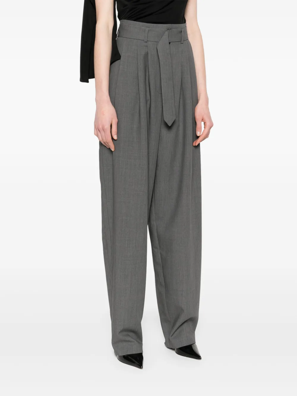 Magda Butrym Broek met ceintuur Grijs