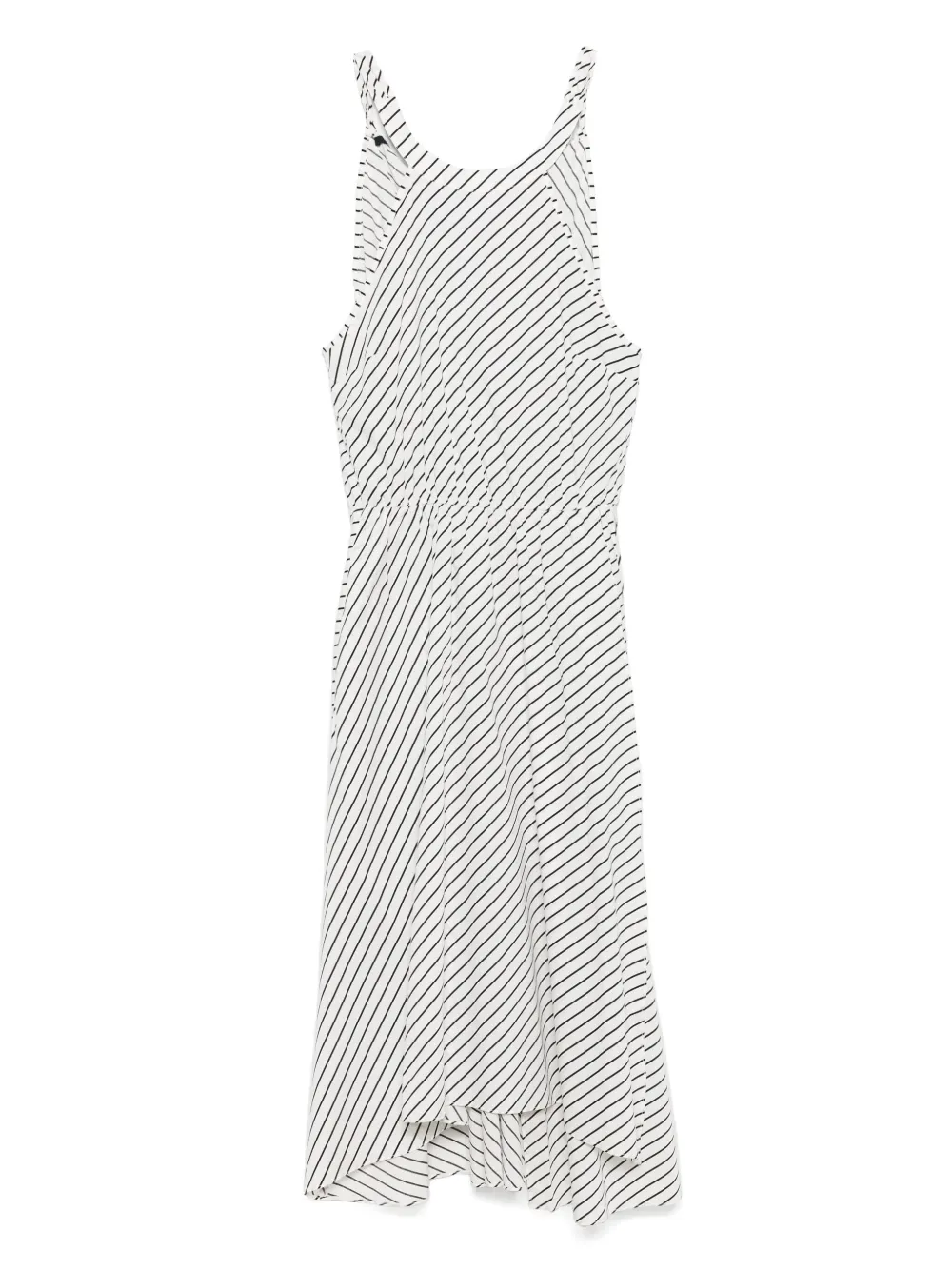 LIU JO robe mi-longue en popeline à rayures | blanc | Image 1