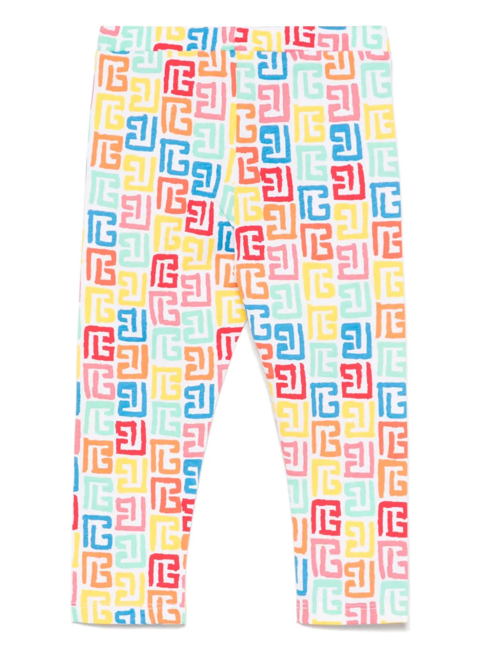 Balmain Kids Legging met logopatroon Wit