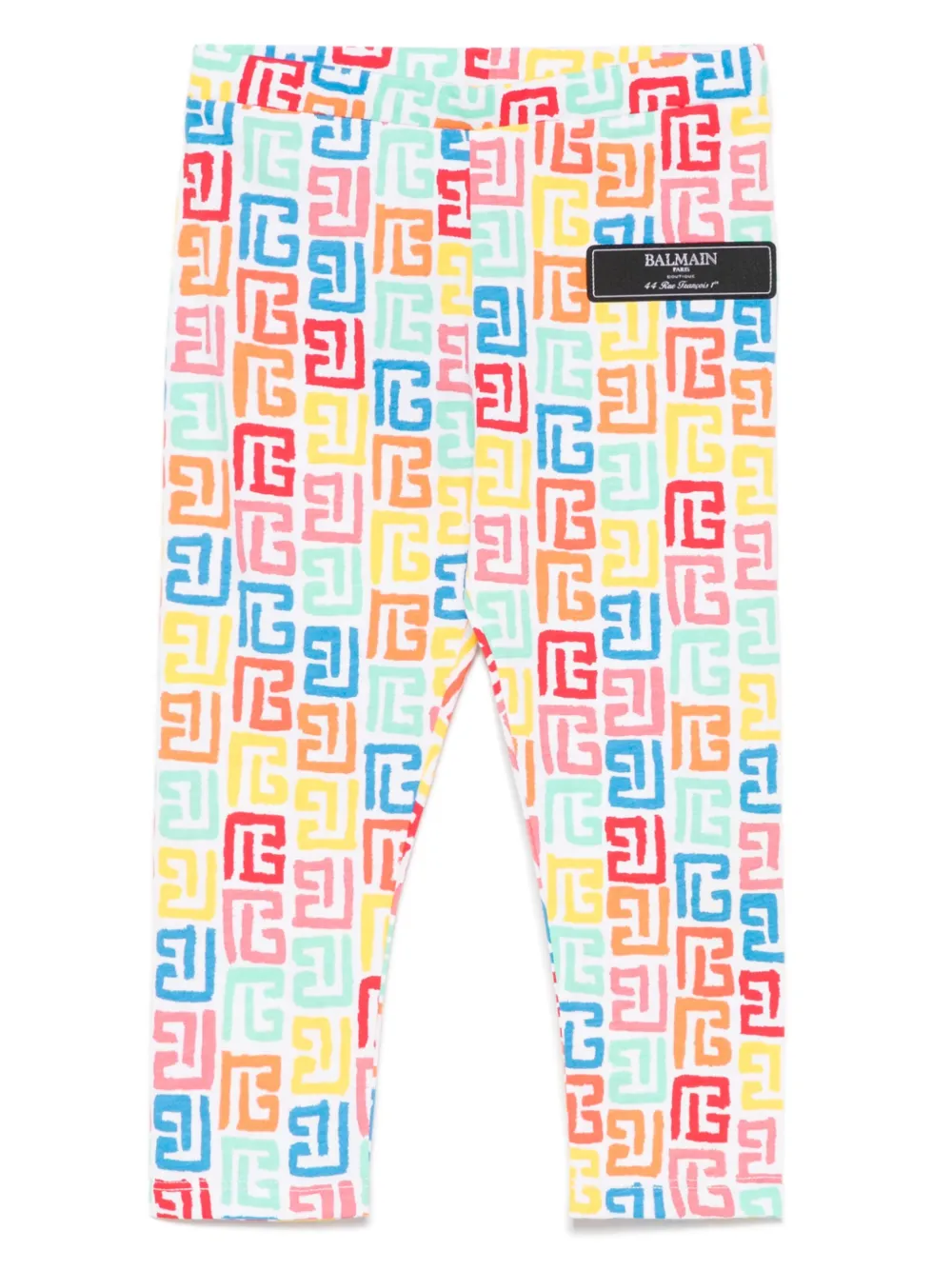 Balmain Kids Legging met logopatroon Wit