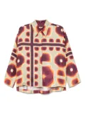 Odeeh graphic-print shirt - Neutrals