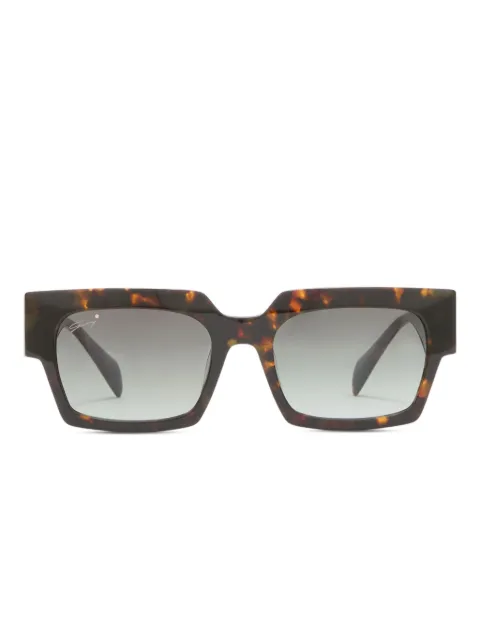 Genny lentes de sol con armazón cuadrada estilo carey