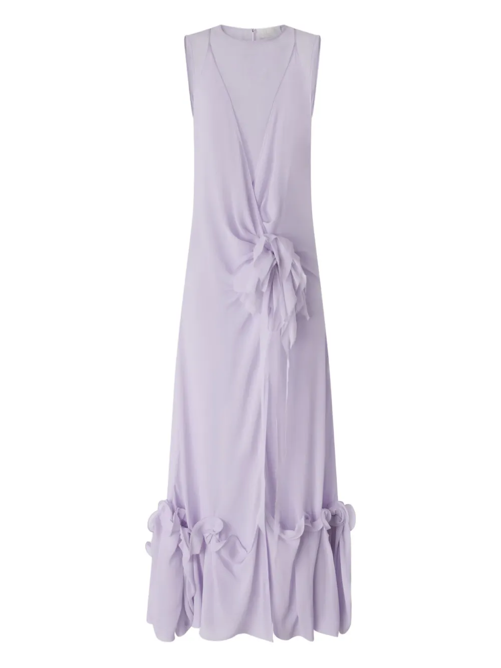 Genny ruffled silk dress Paars