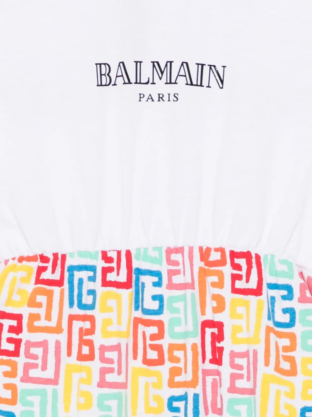 Balmain Kids Drie rompers met logoprint Wit