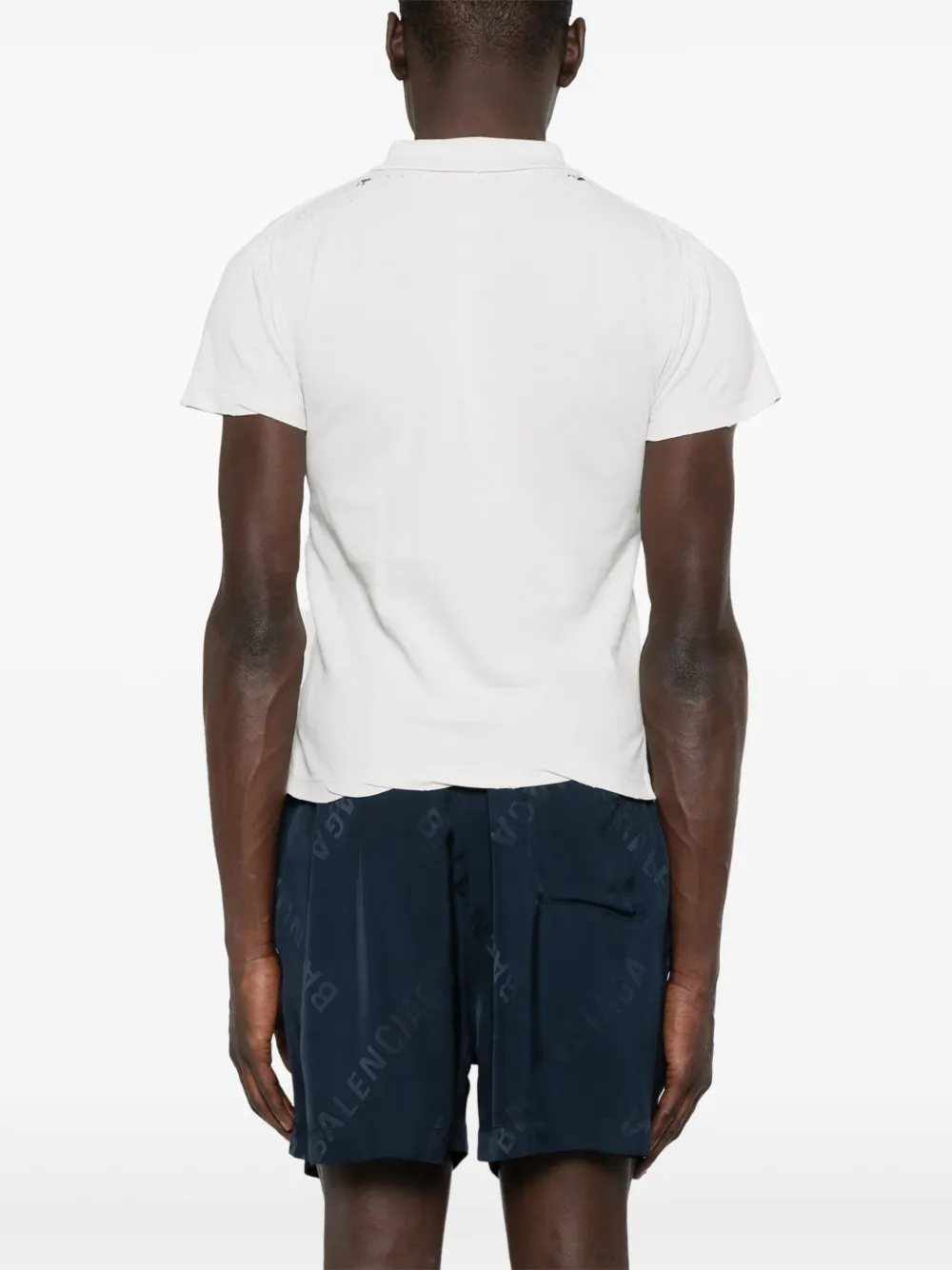 BALENCIAGA LOGO-EMBROIDERED POLO SHIRT