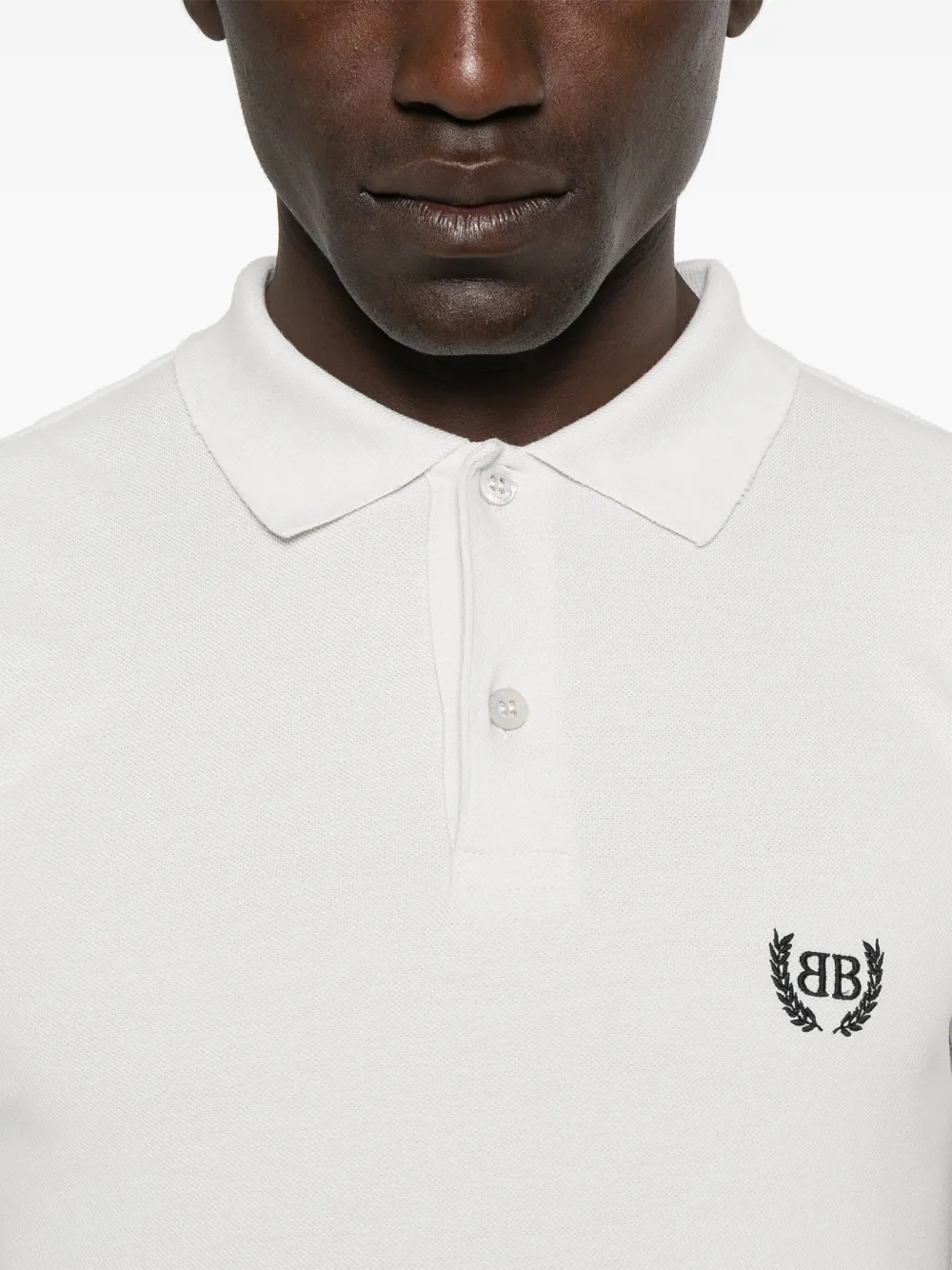 Shop Balenciaga Logo-embroidered Polo Shirt