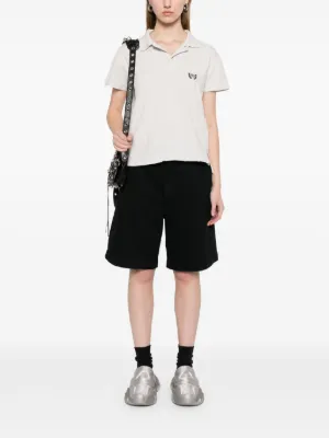 BALENCIAGA ポロシャツ M ダークグレー バレンシアガ Logo Embroidery Polo Shirt ブラック｜ポロシャツ｜BOLS