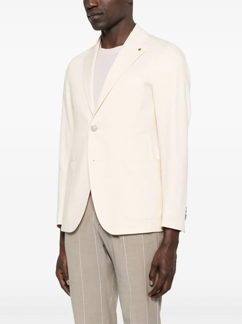 Tagliatore Blazer met enkele rij knopen Beige