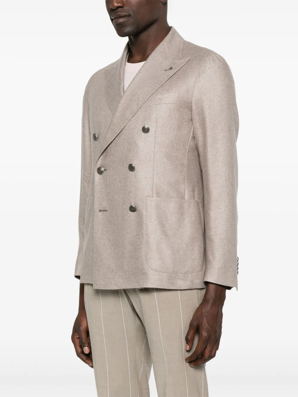 Tagliatore Zijden blazer Beige