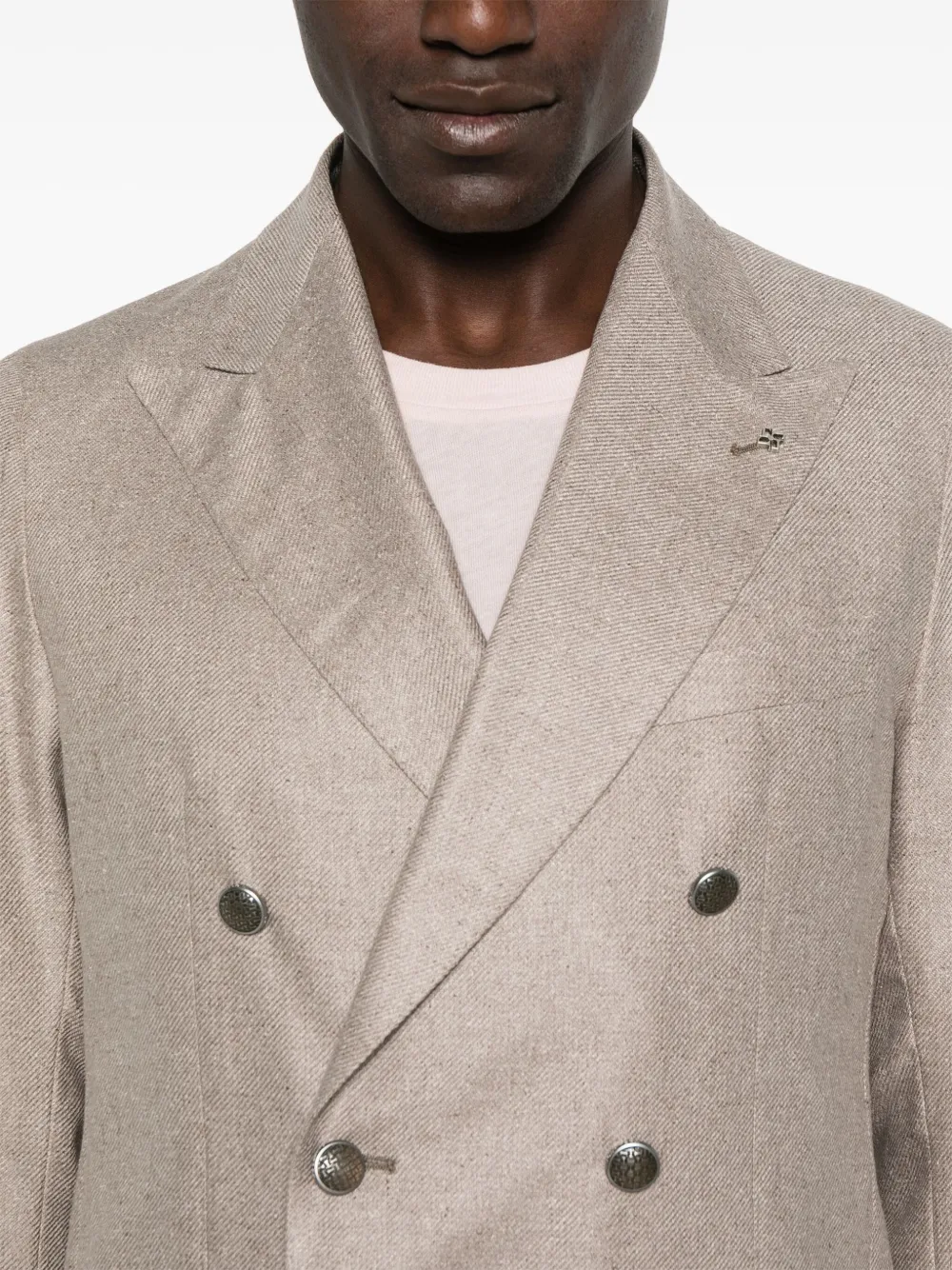 Tagliatore Zijden blazer Beige