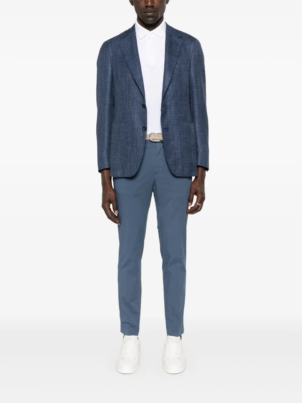 Incotex Broek van stretch-katoen - Blauw