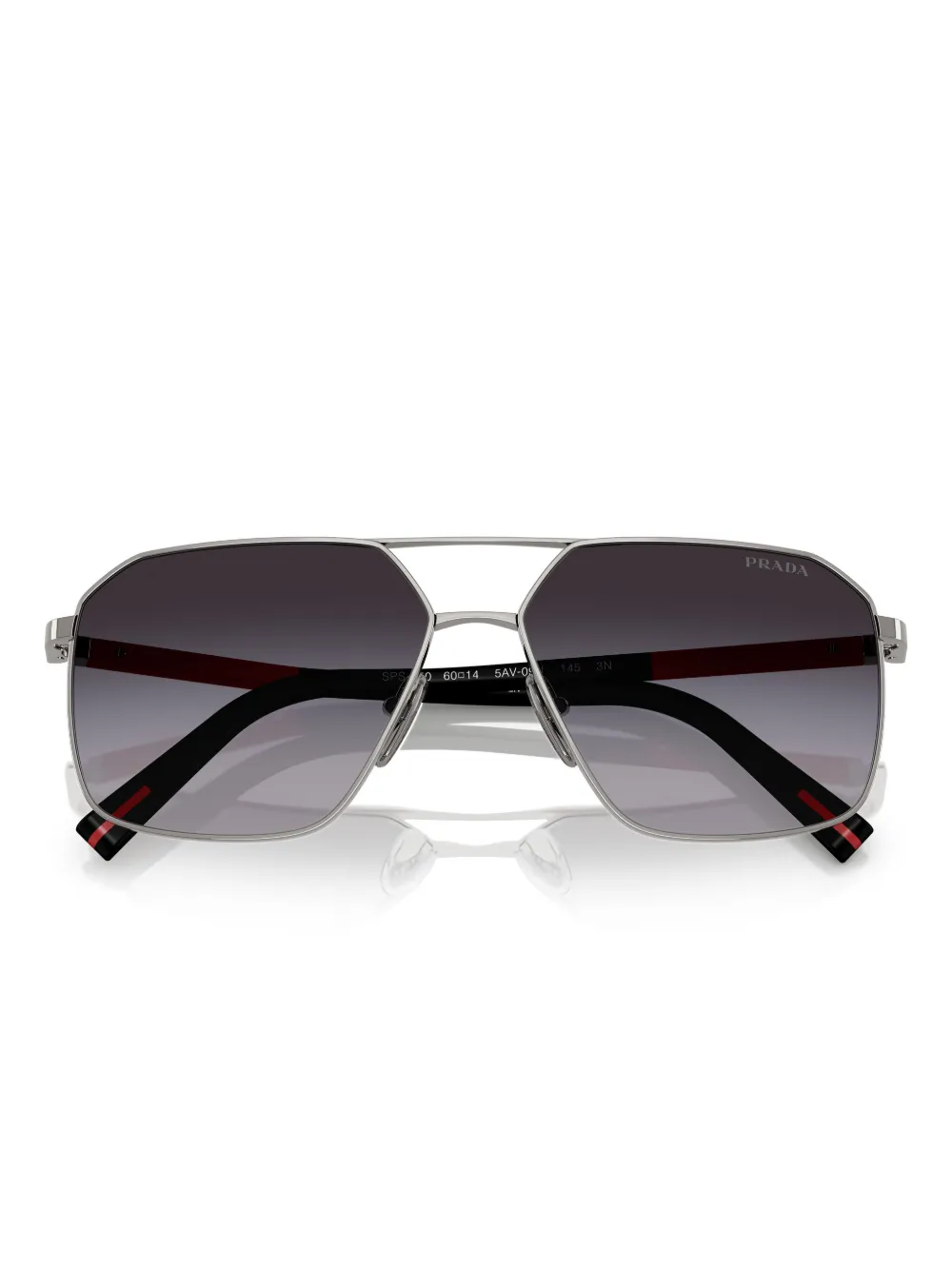 Prada Linea Rossa Zonnebril met piloten montuur Grijs