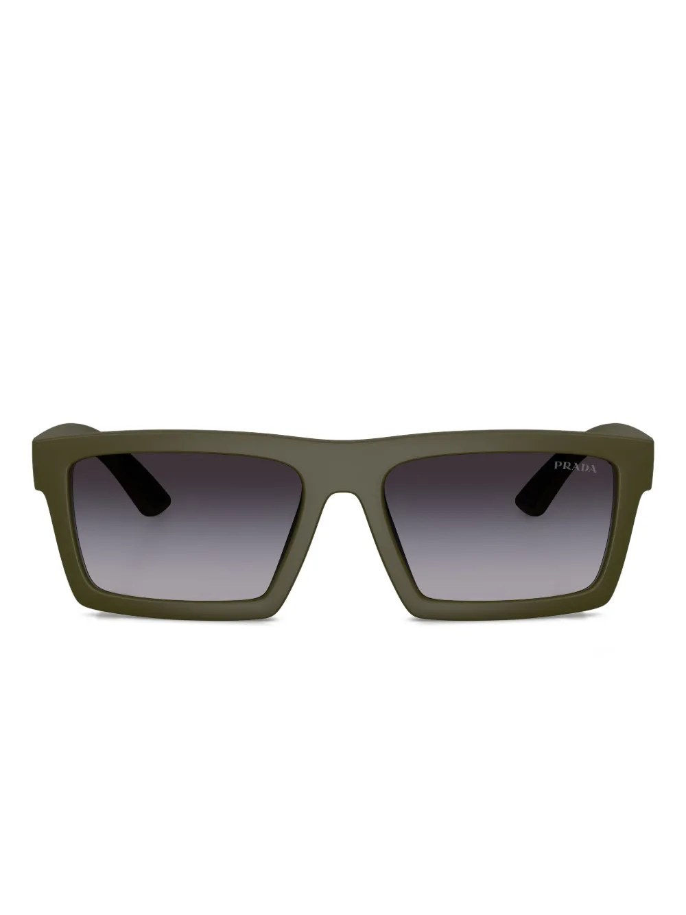 Prada Linea Rossa rectangle-frame sunglasses | Green | Image 1