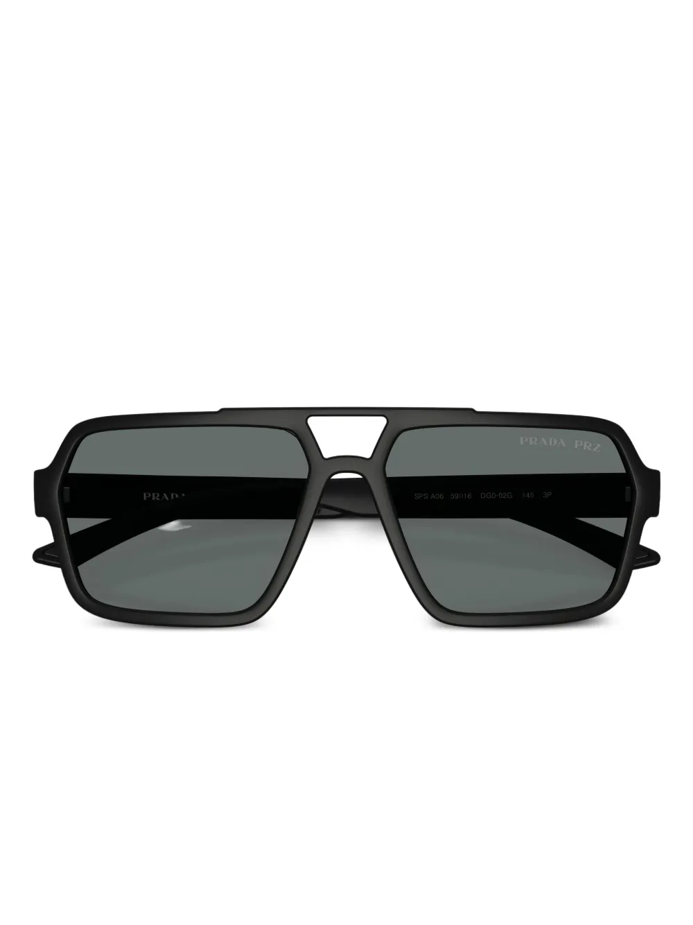 Prada Linea Rossa Zonnebril met vierkant montuur Zwart