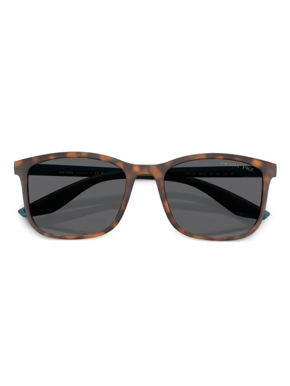 Prada Linea Rossa Zonnebril met vierkant montuur Blauw