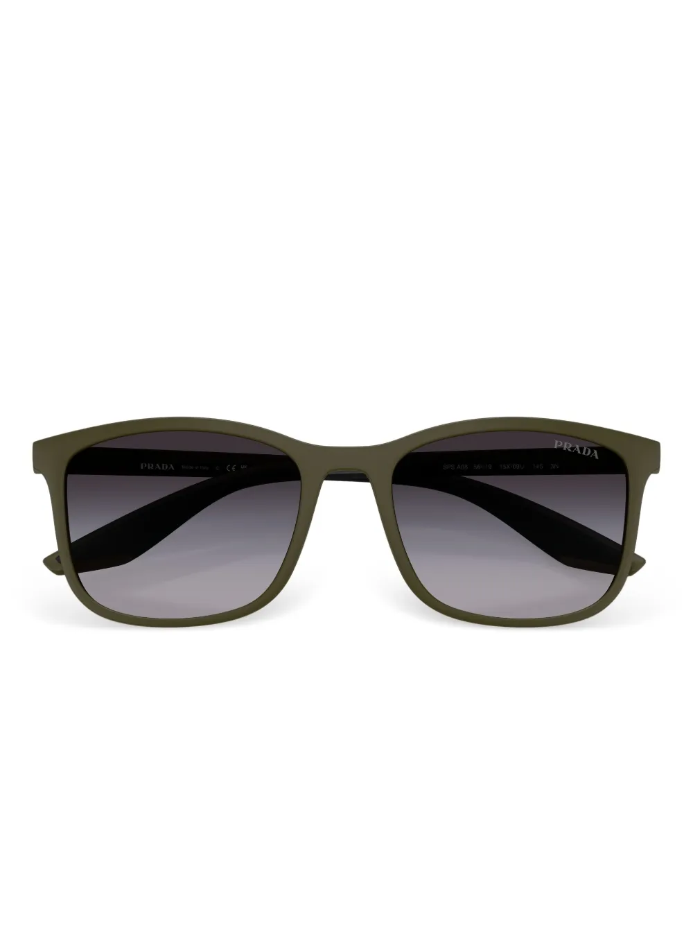 Prada Linea Rossa Zonnebril met vierkant montuur Groen