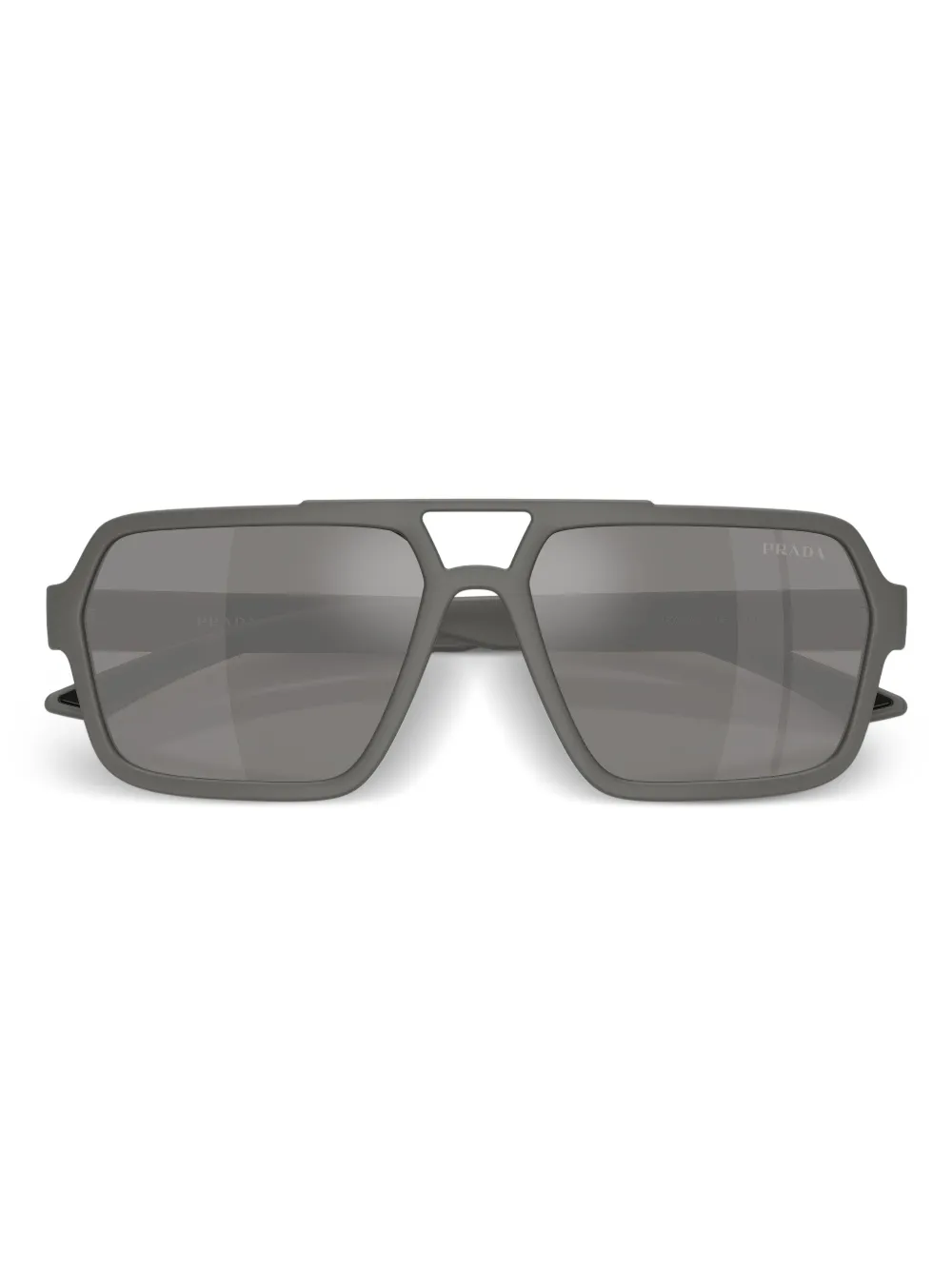 Prada Linea Rossa Zonnebril met vierkant montuur Grijs
