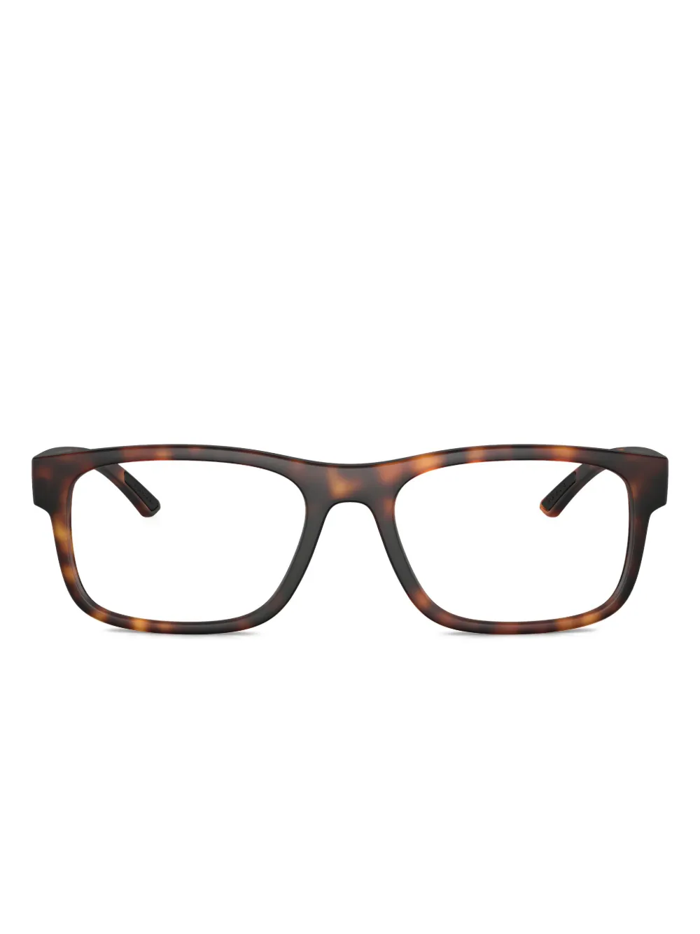 Prada Linea Rossa rectangle-frame glasses | Brown | Image 1
