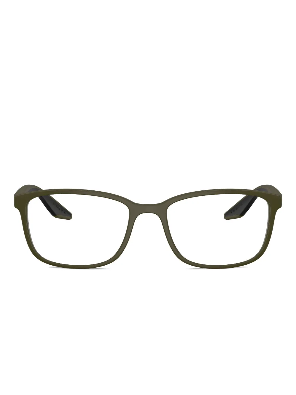 Prada Linea Rossa rectangle-frame glasses | Green | Image 1