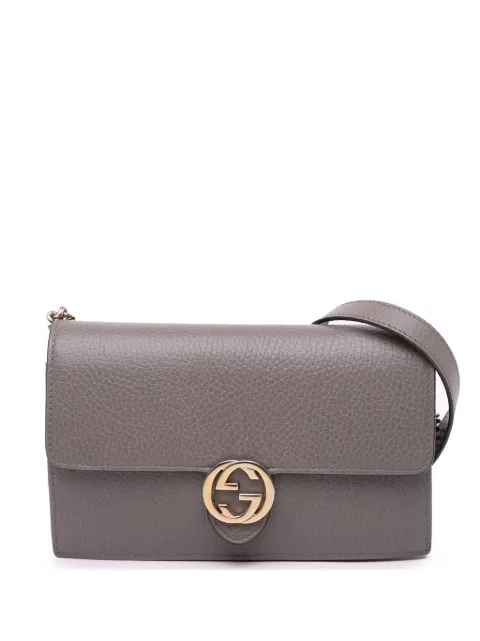 Gucci Pre-Owned 2000-2015 Leather Interlocking G Dollar Wallet on Chain crossbody bag