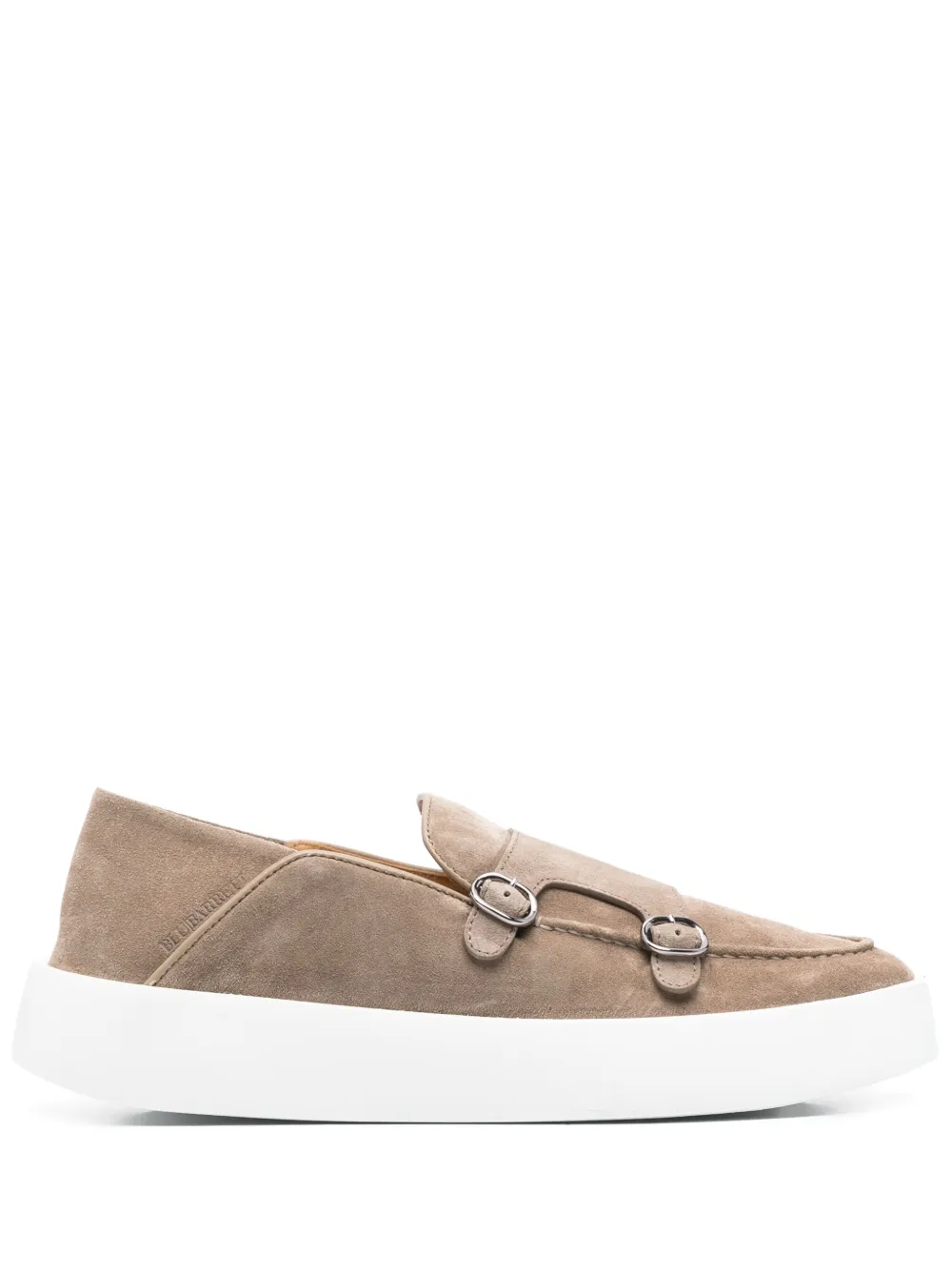 Barrett Suède sneakers met dubbele gesp Beige