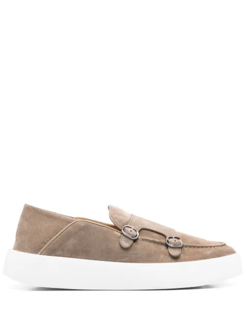 Barrett suede double-buckle sneakers