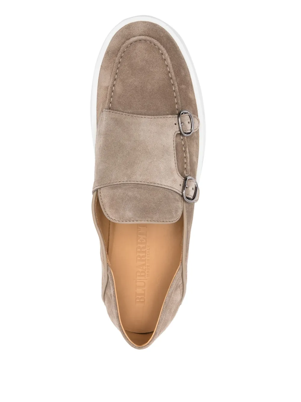 Barrett suede double-buckle sneakers Neutrals