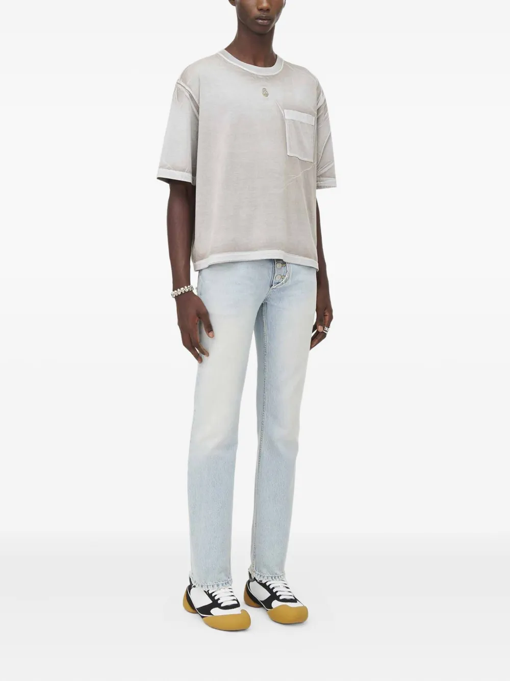 Alexander McQueen T-shirt met zakdetail Grijs