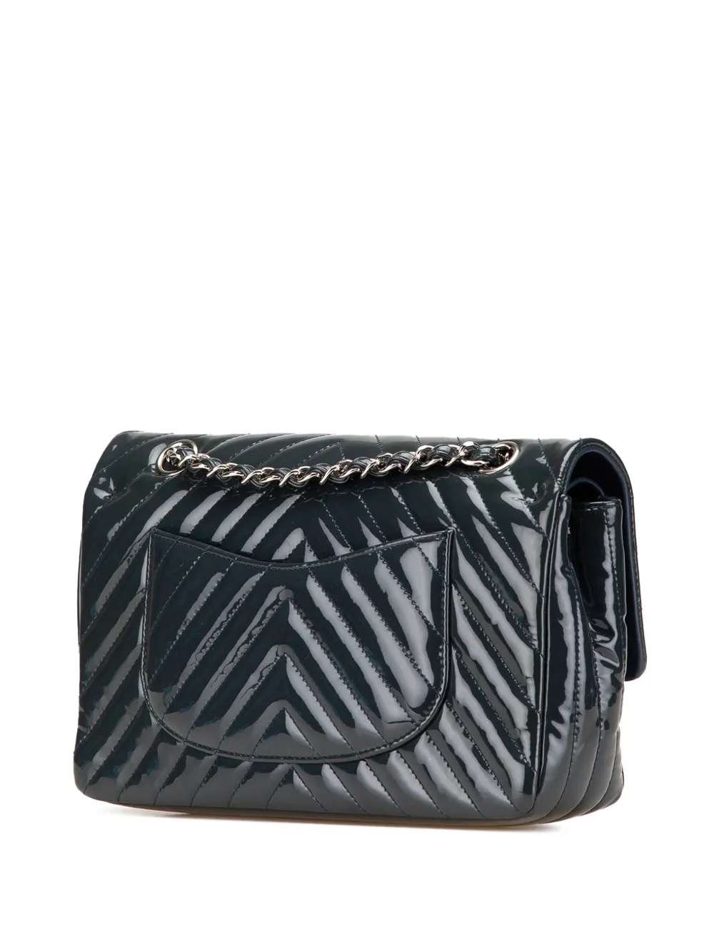 CHANEL Pre-Owned 2015-2016 Medium Classic Chevron Patent Double Flap shoulder bag | Pre-Owned | Image 2