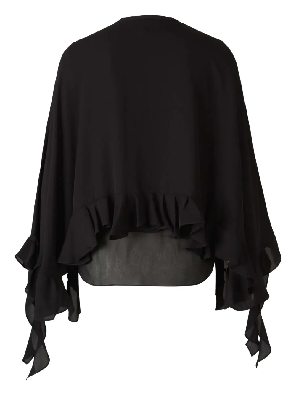 Dorothee Schumacher Doorzichtige blouse met ruches Zwart