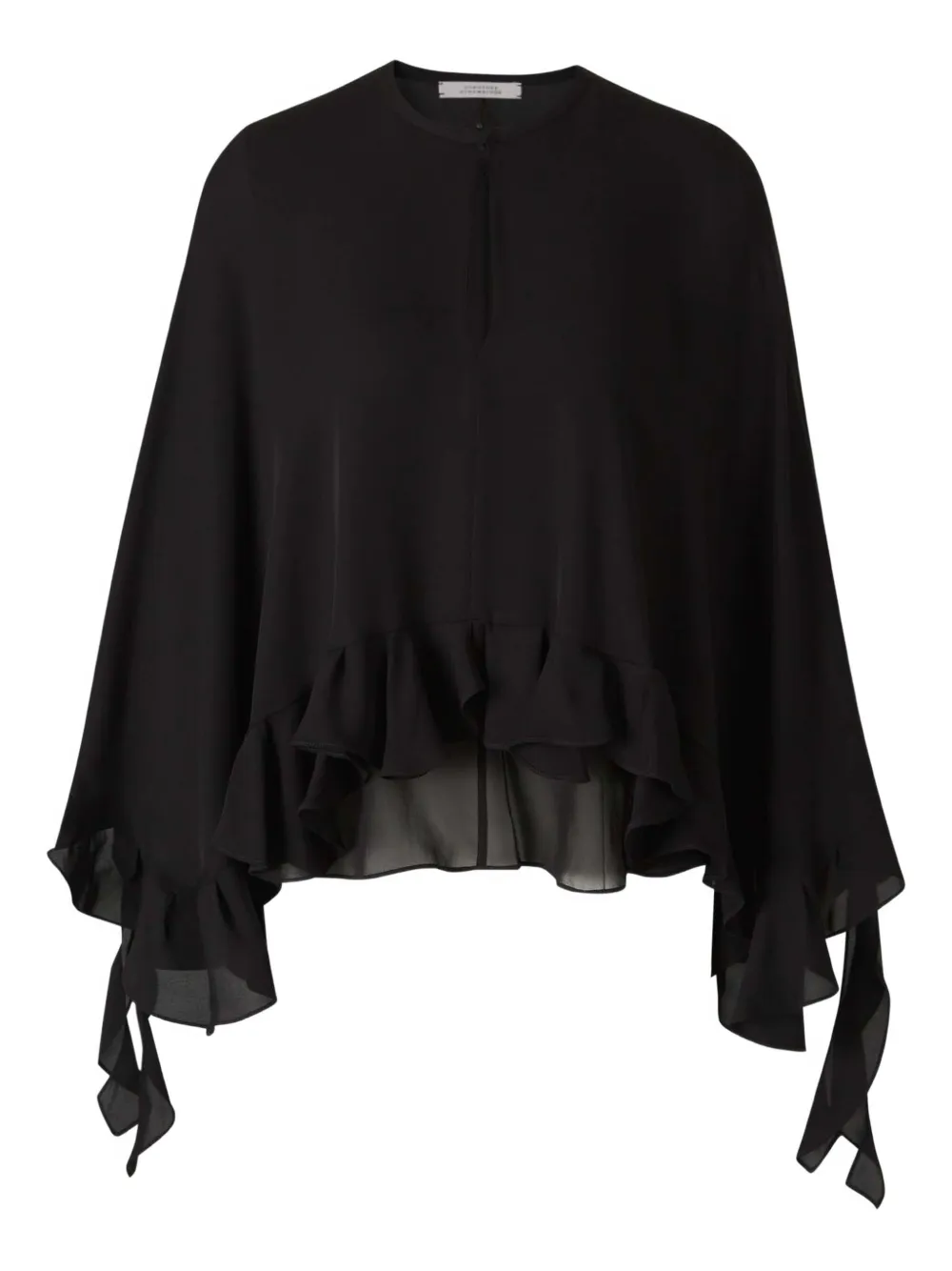 Dorothee Schumacher Doorzichtige blouse met ruches Zwart