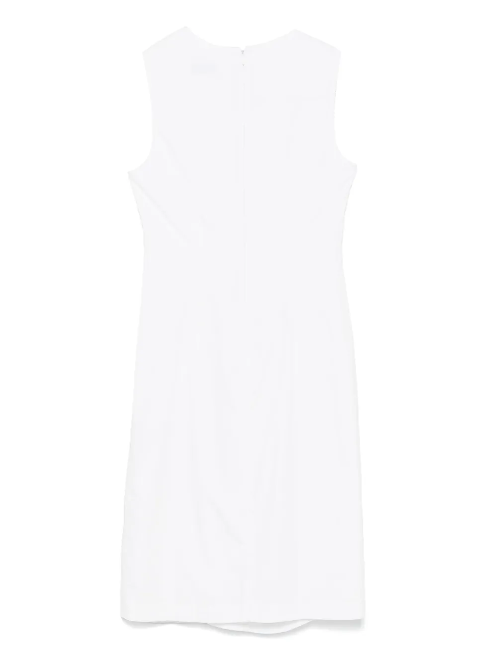 Jil Sander Pre-Owned 2010s popeline midi-jurk - Wit