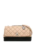 CHANEL Pre-Owned 2014 CC Bicolor Quilted Calfskin and Caviar Single Flap crossbody bag - Brown