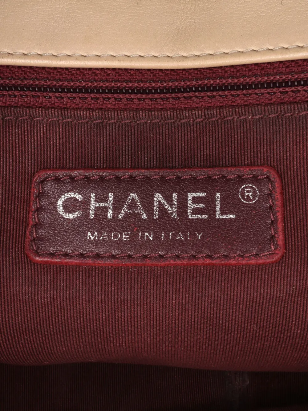 Pre-owned Chanel 2014 Cc Bicolor Quilted Calfskin And Caviar Single Flap Crossbody Bag In Brown
