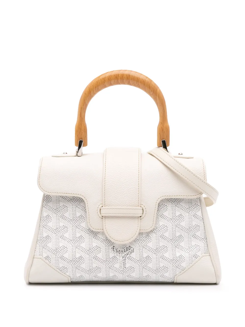 Goyard Pre-Owned 2021 Mini Goyardine Saigon Souple satchel | White | Image 1