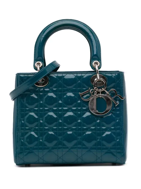 Christian Dior Pre-Owned 2012 medium Cannage Lady Dior lakleren tas
