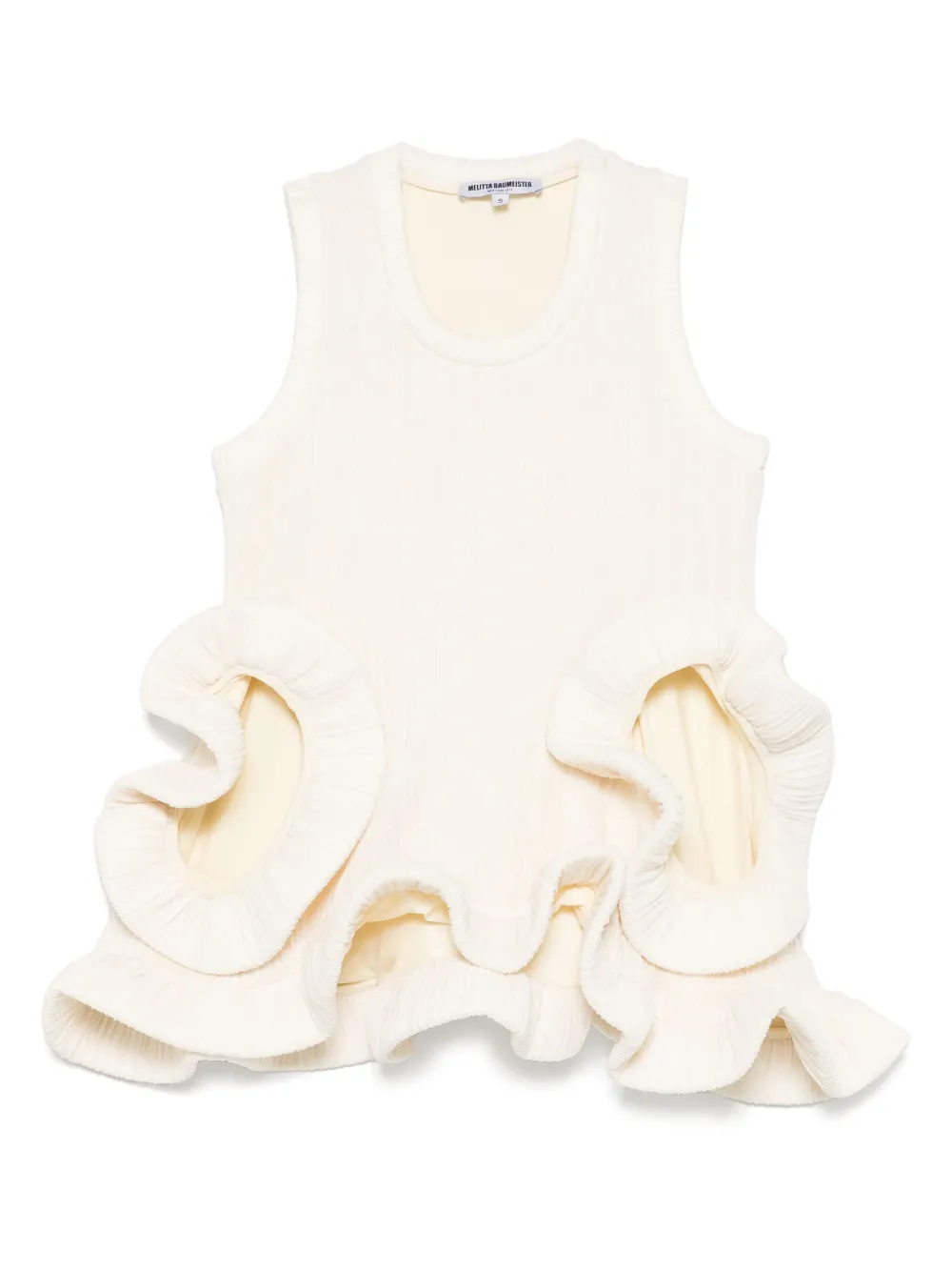 Melitta Baumeister ruffle tank top | Neutrals | Image 1