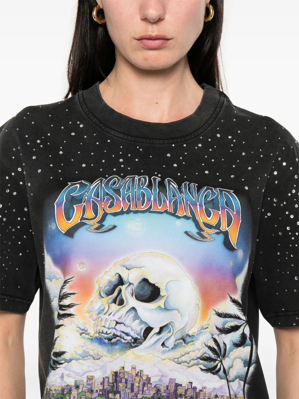 Casablanca La Promonition T-shirt met print Zwart