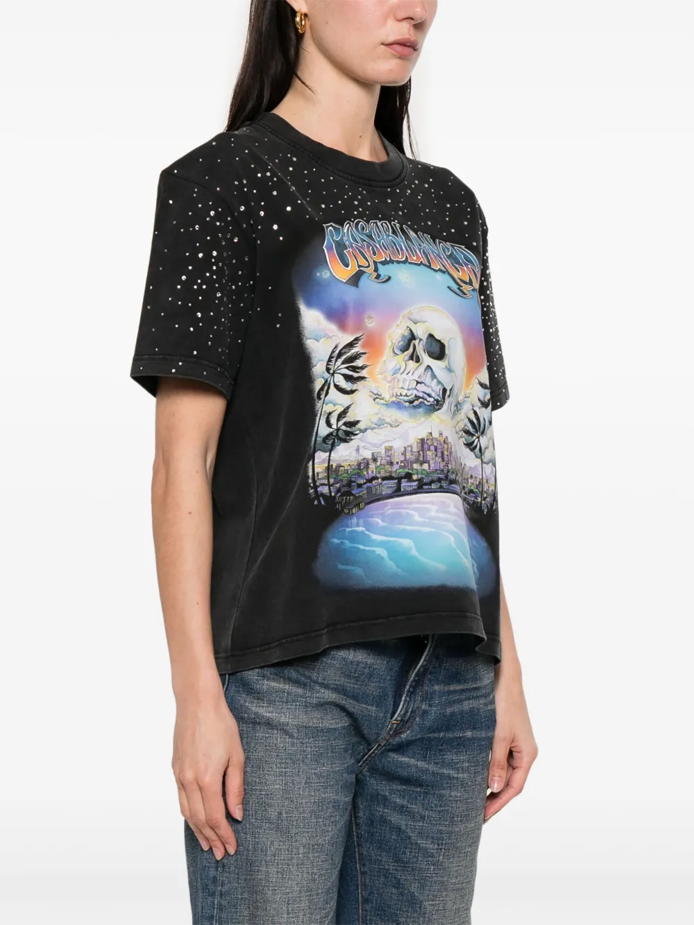 Casablanca La Promonition T-shirt met print Zwart