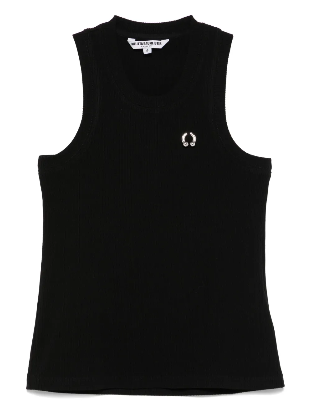 Melitta Baumeister pierced tank top | Black | Image 1