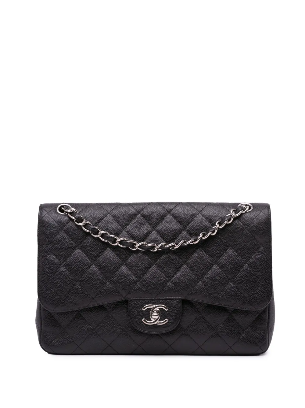 CHANEL Pre-Owned 2012 Jumbo Classic Caviar Double Flap shoulder bag - CHANEL Pre-Owned 2012 Jumbo Classic Caviar Double Flap shoulder bag -