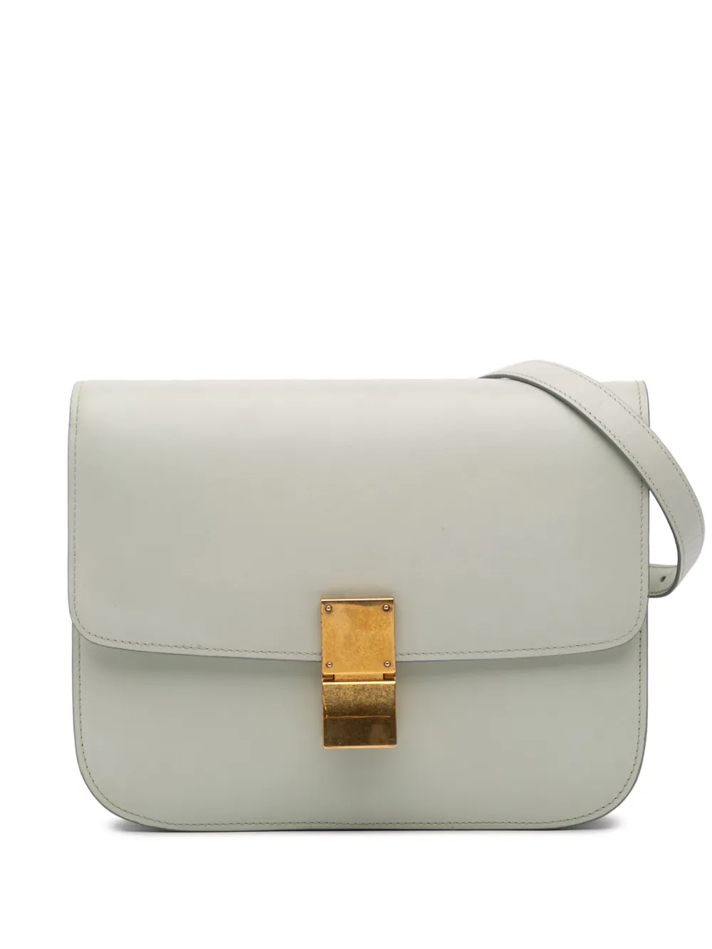 Céline Pre-Owned 2017 ミディアム カーフスキン クラシック ボックス ショルダーバッグ - グリーン Céline Pre-Owned 2017 ミディアム カーフスキン クラシック ボックス ショルダーバッグ - グリーン